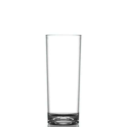 Longdrink. dit transparante Kunststofglas met een inhoud van 34 cl is geschikt voor zowel bedrukking als gravering